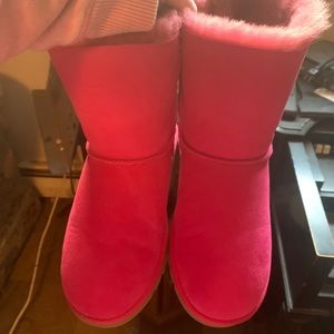 Hot Pink Laced Up UGGS
